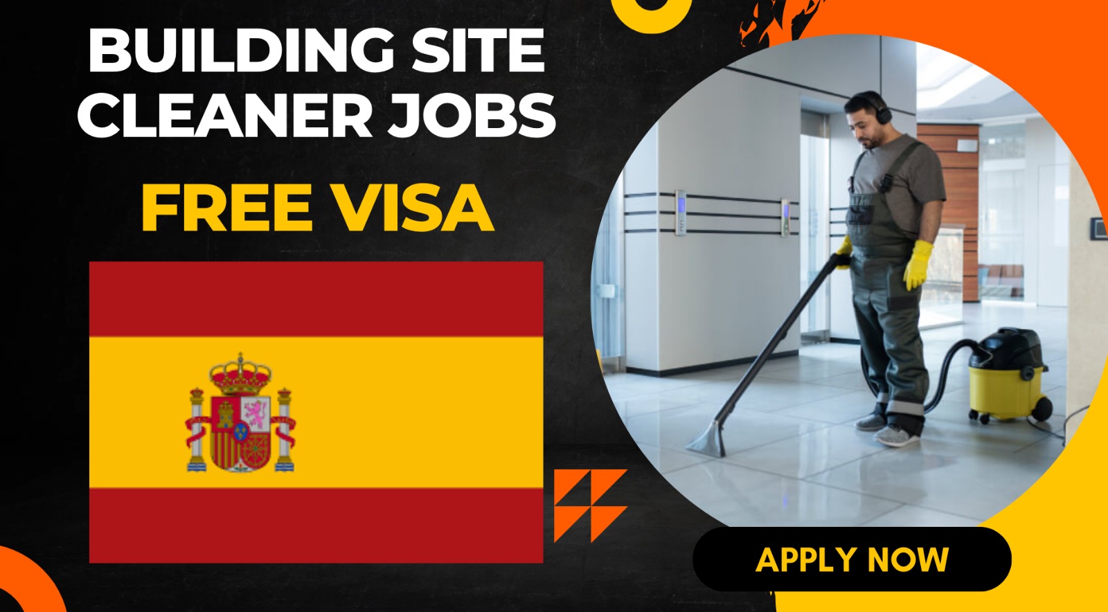 Building Site Cleaner Jobs in Spain with Work Visa