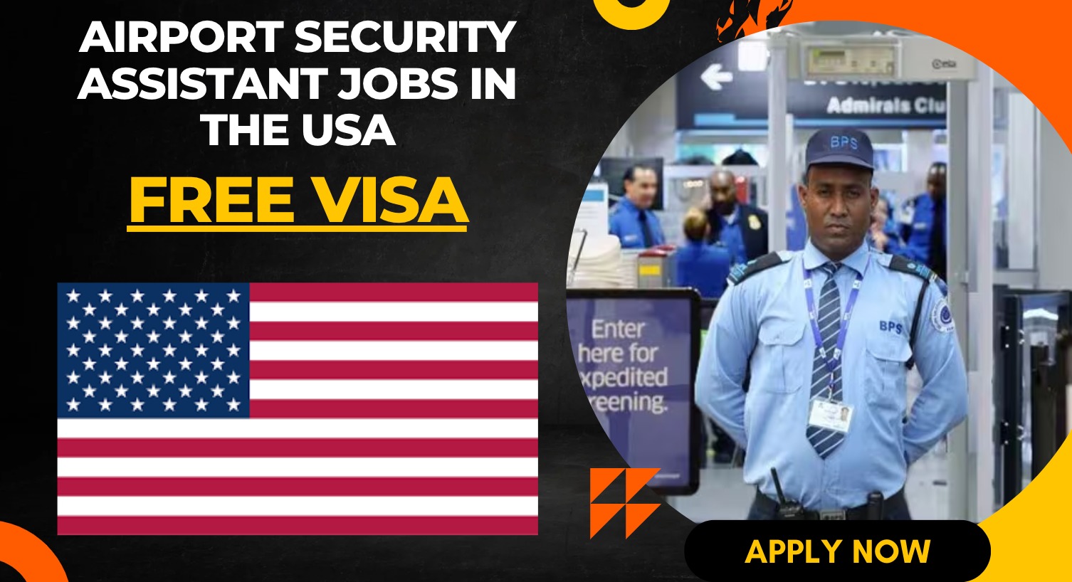 Airport Security Assistant Jobs in the USA for Immigrants