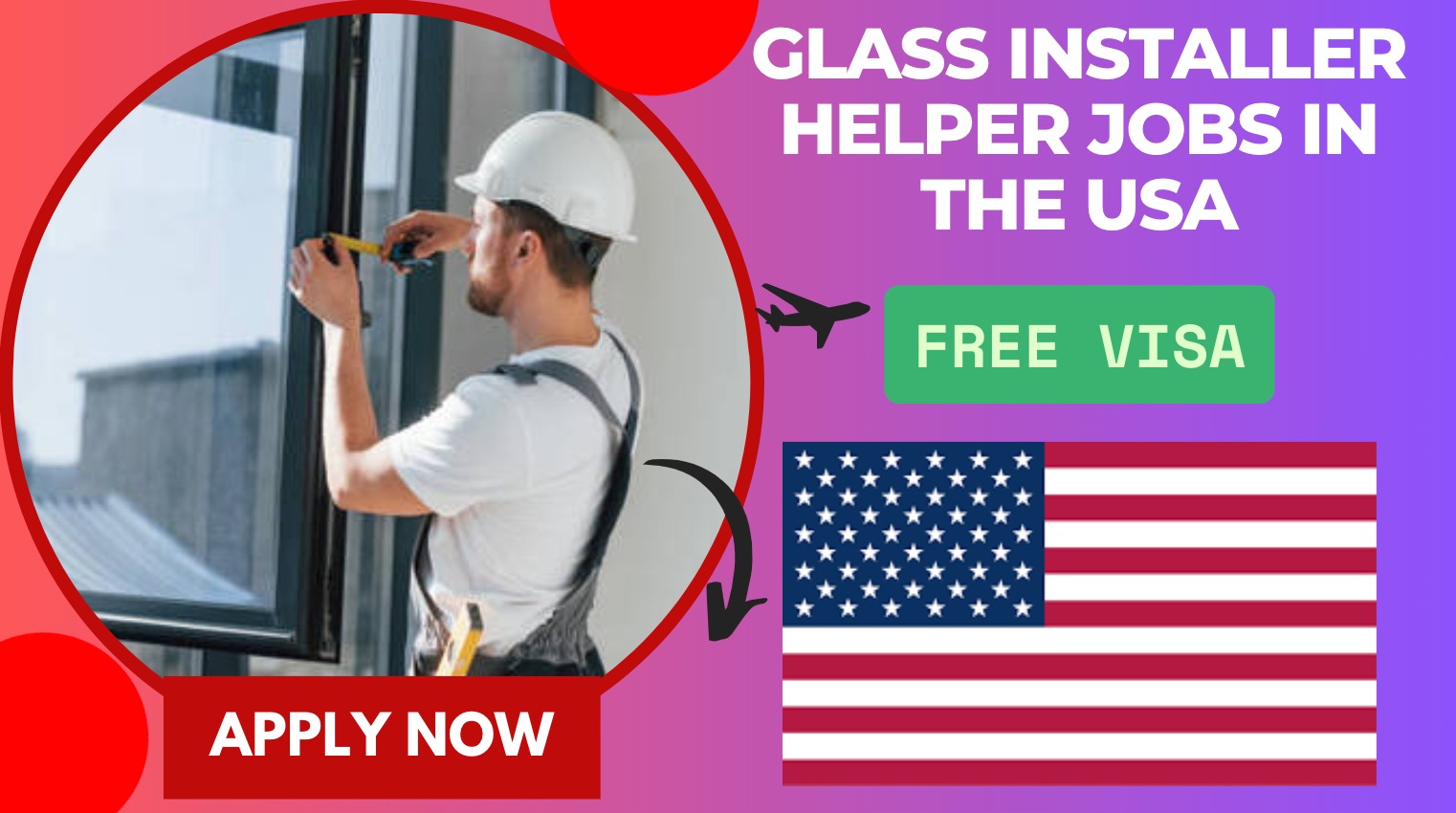 Glass Installer Helper Jobs in the USA with Visa Sponsorship