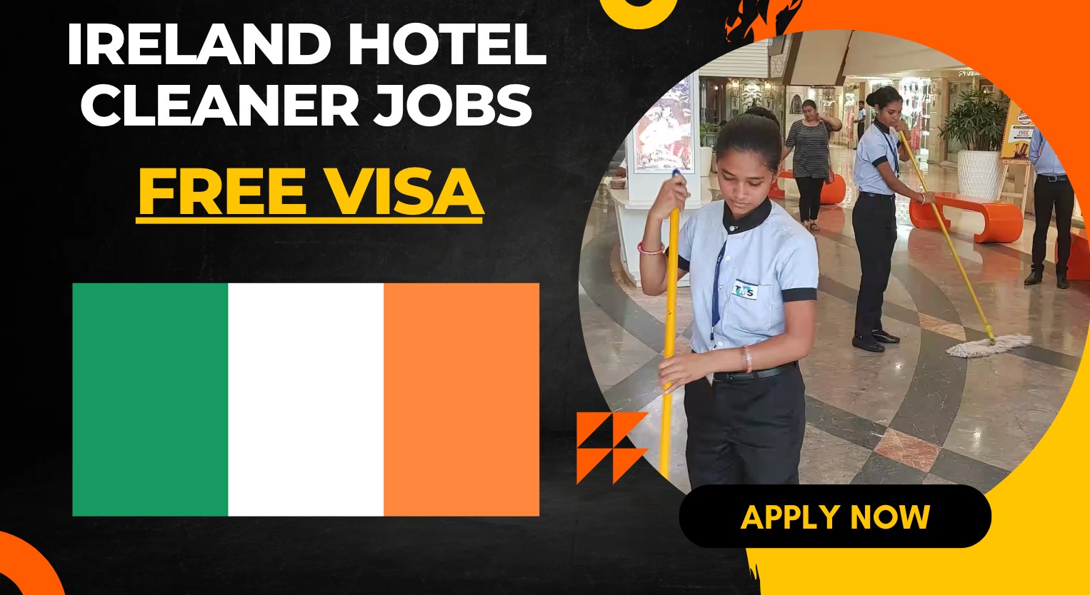 Ireland Hotel Cleaner Jobs with Work Permit