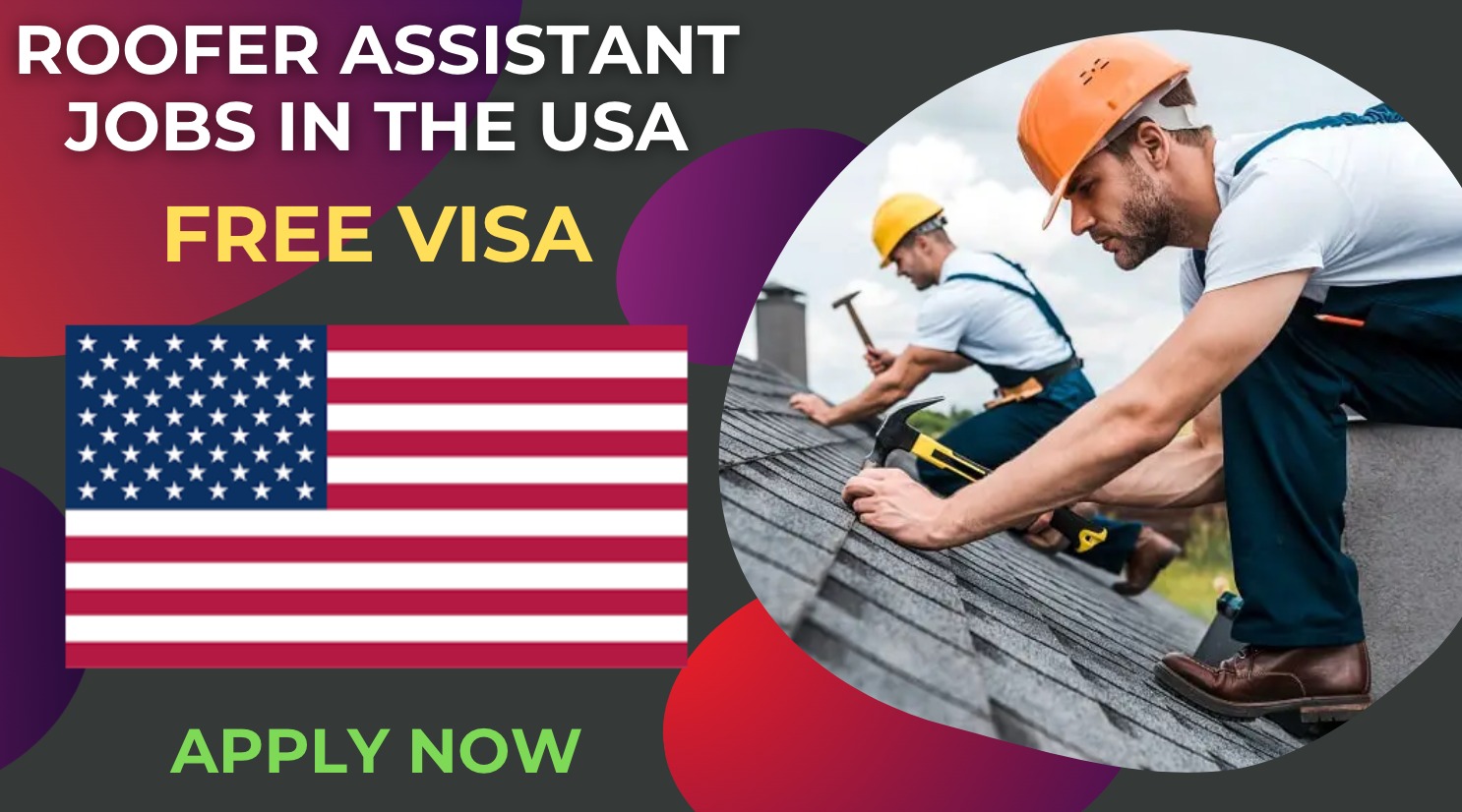 Roofer Assistant Jobs in the USA for Immigrants