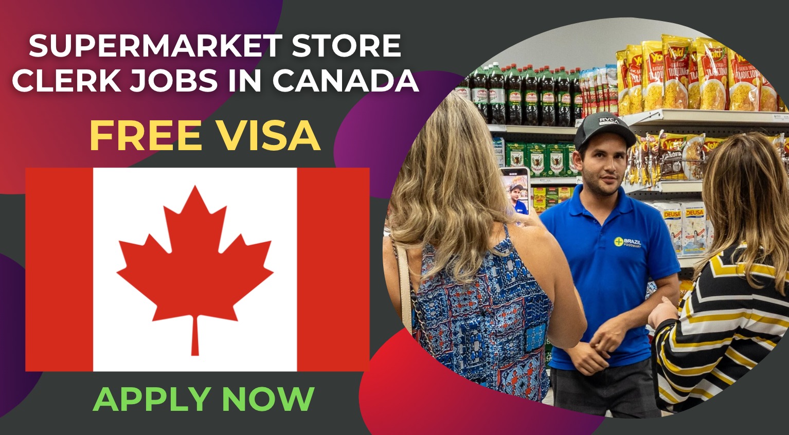 Supermarket Store Clerk Jobs in Canada for Foreigners